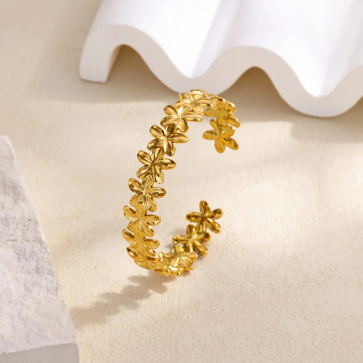 Golden Petal Cuff