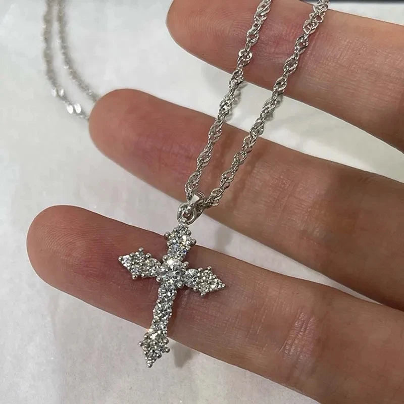 Crystal Cross Necklace