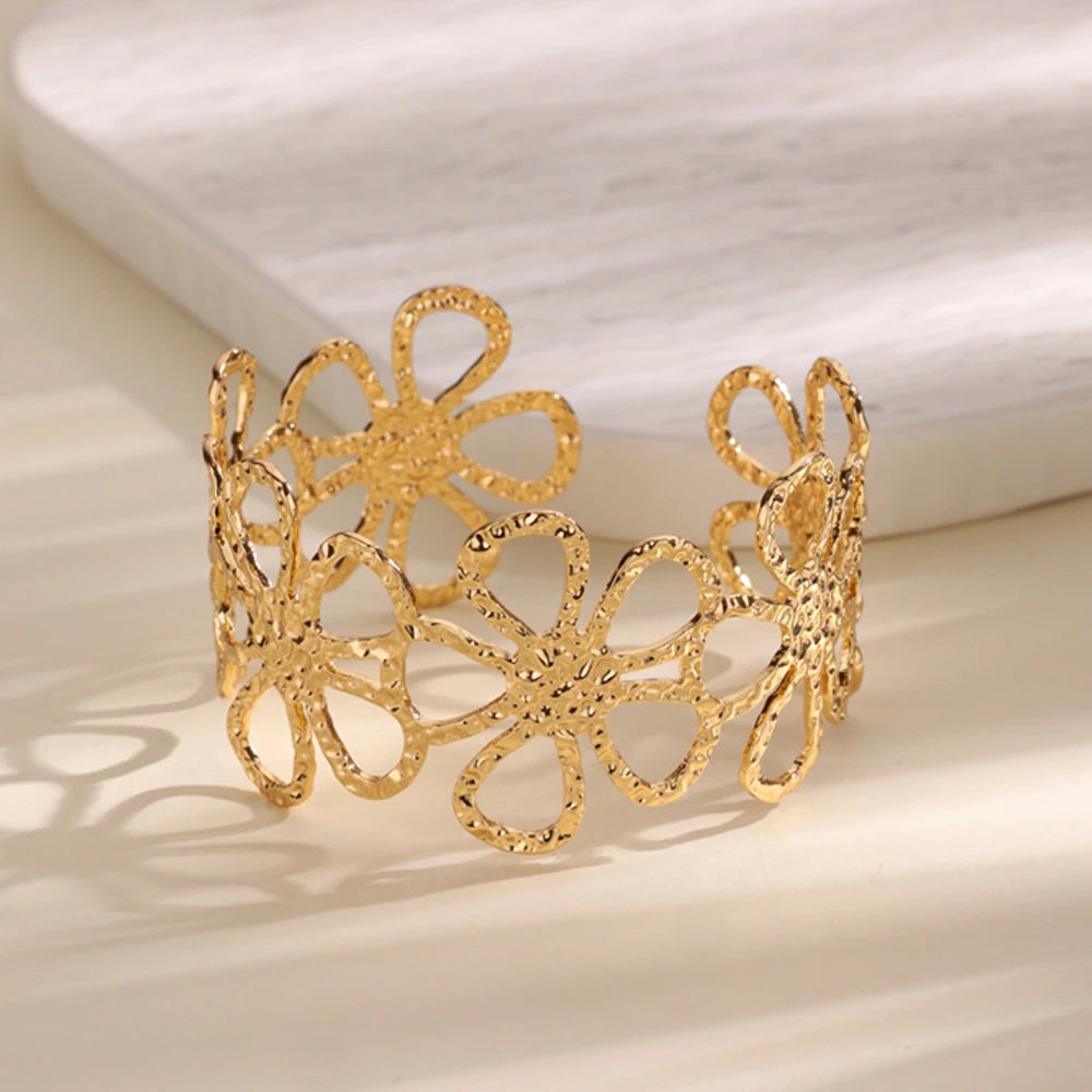 Golden Petal Cuff