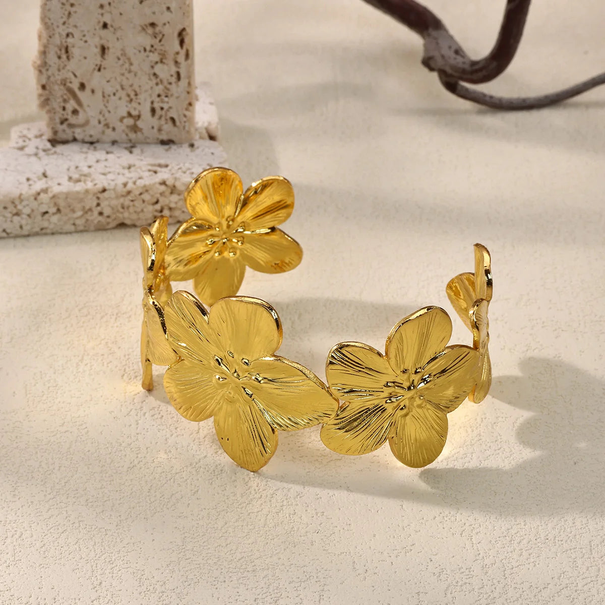 Golden Petal Cuff